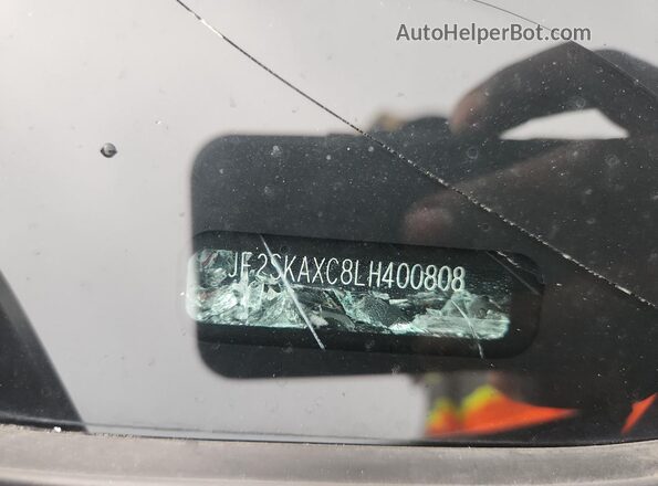 JF2SKAXC8LH400808 2020 SUBARU FORESTER White VIN sticker view