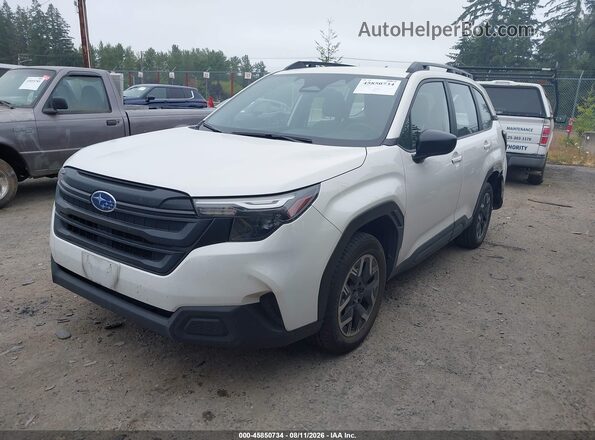 JF2SLDAC9SH520638 2025 SUBARU FORESTER White Vista tres cuartos delantera izquierda