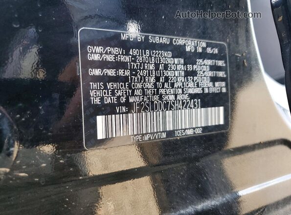 JF2SLDDC7SH422431 2025 SUBARU FORESTER Black Շարժիչի բաժամունքի տեսք