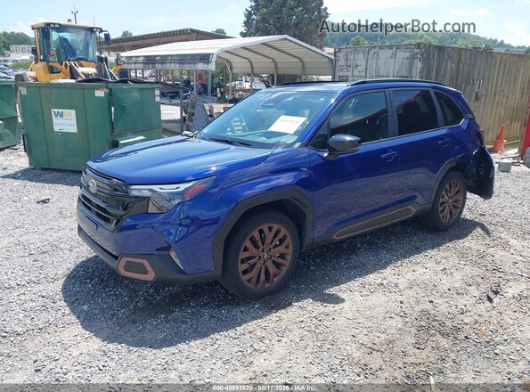 JF2SLDHC4SH462475 2025 SUBARU FORESTER Blue წინა მარცხენა ხედი სამი მეოთხედიდან