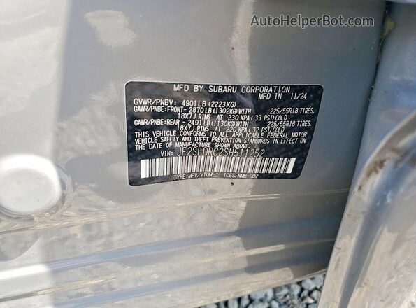 JF2SLDRC2SH511252 2025 SUBARU FORESTER Gray Շարժիչի բաժամունքի տեսք