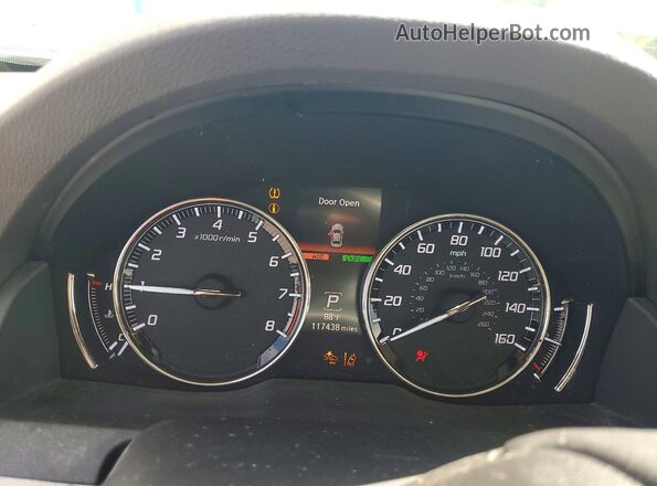 JH4KC1F58GC000781 2016 ACURA RLX White Instrument cluster view