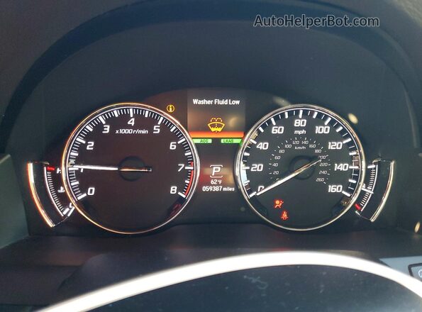 JH4KC1F58HC000250 2017 ACURA RLX Gray Instrument cluster view