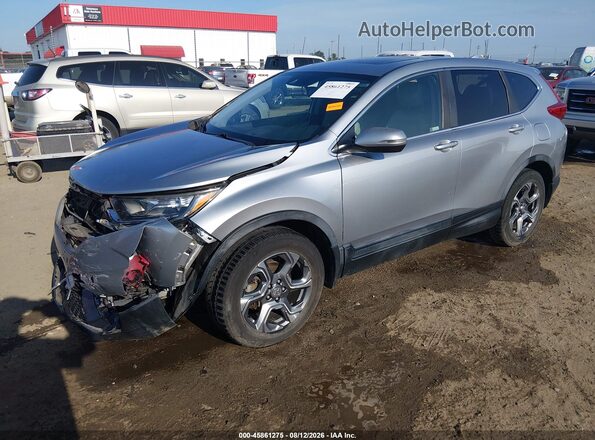 JHLRW2H87KX019184 2019 HONDA CR-V Silver Առջևի ձախ երեք քառորդ տեսարան