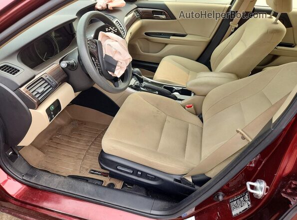 JHMCR6F33HC027581 2017 HONDA ACCORD Бордовый Вид салона спереди