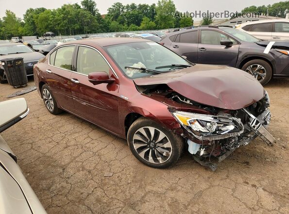 JHMCR6F33HC027581 2017 HONDA ACCORD Бордовый Передняя правая четверть