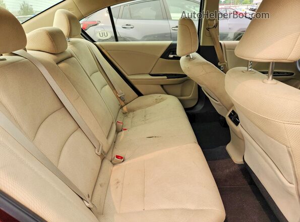 JHMCR6F33HC027581 2017 HONDA ACCORD Бордовый Вид задних сидений