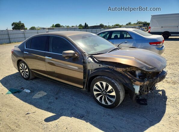 JHMCR6F34HC004682 2017 HONDA ACCORD Коричневый Передняя правая четверть