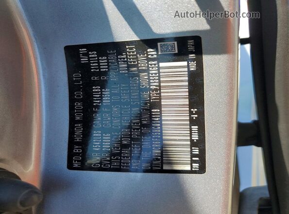 JHMCR6F35HC014119 2017 HONDA ACCORD Серебряный Вид наклейки с VIN-кодом