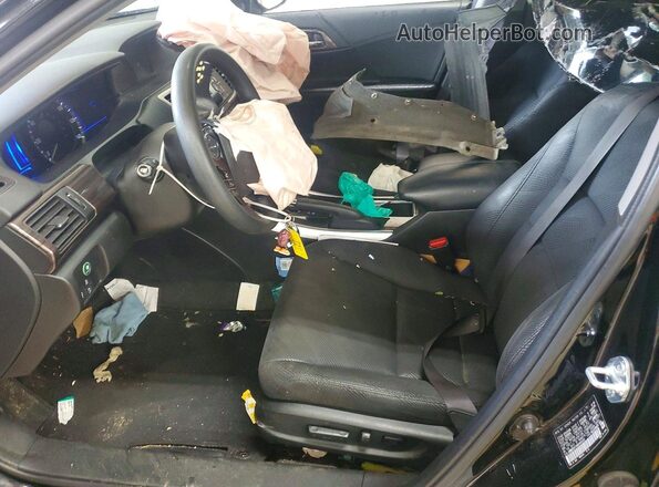 JHMCR6F39HC004337 2017 HONDA ACCORD Black Front interior view
