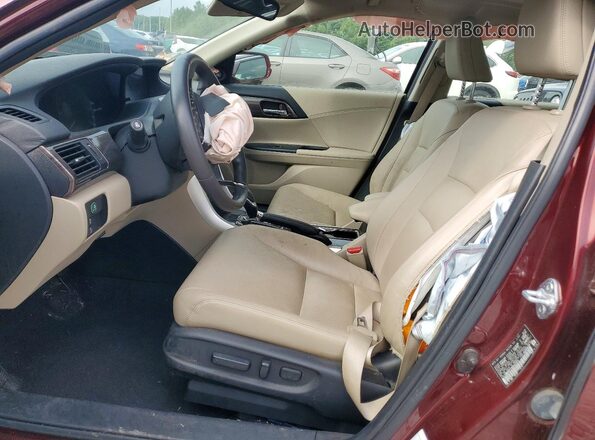 JHMCR6F50HC027975 2017 HONDA ACCORD Burgundy Vista interior delantera