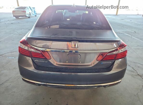 JHMCR6F50HC030388 2017 HONDA ACCORD Gray Rear view