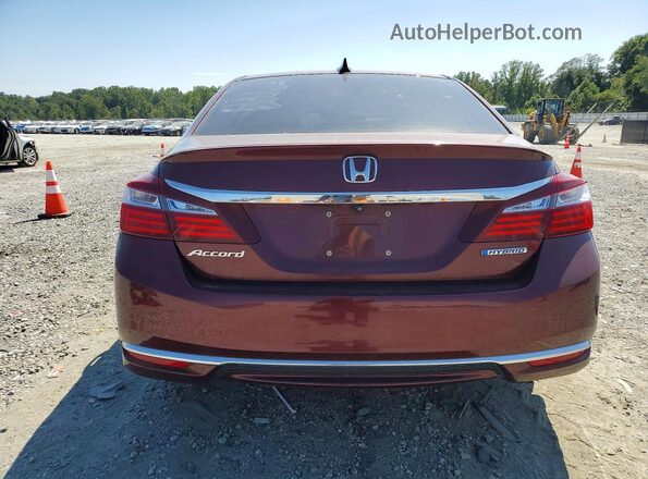JHMCR6F56HC013093 2017 HONDA ACCORD Burgundy Rear seats view
