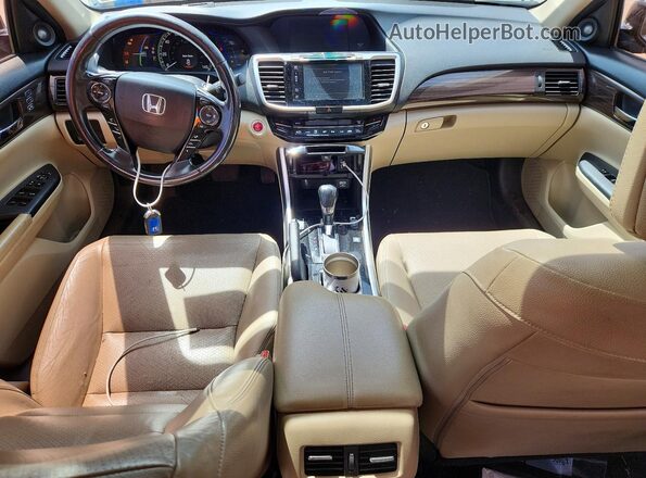 JHMCR6F56HC019167 2017 HONDA ACCORD Black Widok deski rozdzielczej