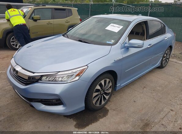JHMCR6F74HC008136 2017 HONDA ACCORD Бирюзовый Передняя левая четверть