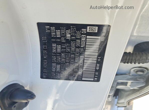 JHMCR6F77HC004419 2017 HONDA ACCORD Белый Вид подкапотного пространства