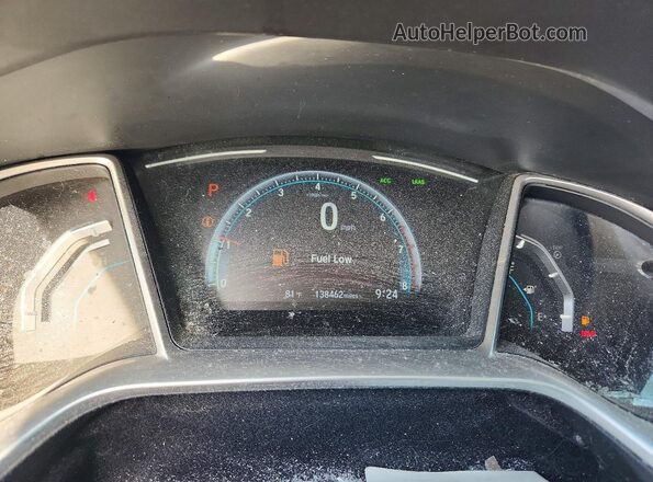 JHMFC1F31KX008352 2019 HONDA CIVIC Black ხელსაწყოთა პანელის ხედი