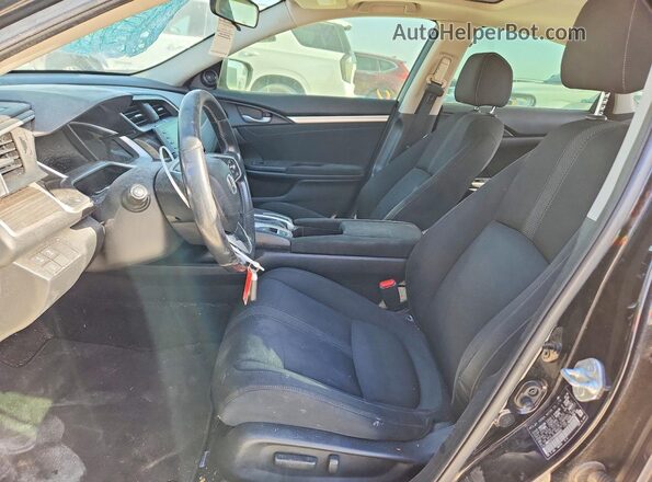 JHMFC1F31KX008352 2019 HONDA CIVIC Black წინა სალონის ხედი