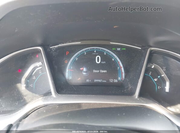 JHMFC1F32KX006545 2019 HONDA CIVIC White Вид задніх сидінь