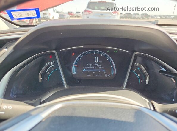 JHMFC1F33KX003881 2019 HONDA CIVIC Orange Instrument cluster view