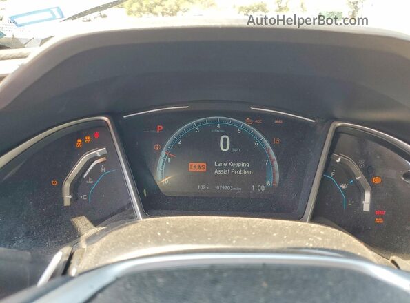 JHMFC1F34KX013920 2019 HONDA CIVIC Gray Вид щитка приладів