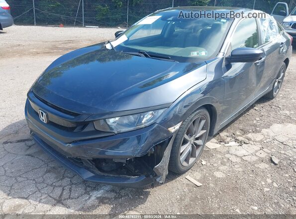 JHMFC1F35KX007978 2019 HONDA CIVIC Blue Widok z przodu