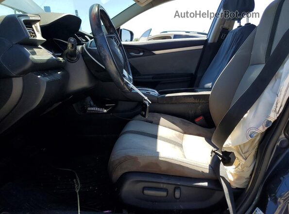 JHMFC1F35KX013909 2019 HONDA CIVIC Gray Widok wnętrza z przodu