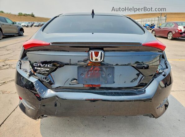 JHMFC1F38JX023932 2018 HONDA CIVIC Black Вид ззаду