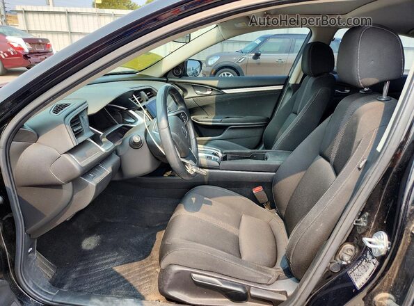 JHMFC1F38JX023932 2018 HONDA CIVIC Black Вид салону спереду