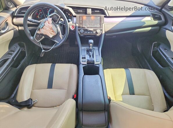 JHMFC1F75JX001793 2018 HONDA CIVIC Black Widok deski rozdzielczej