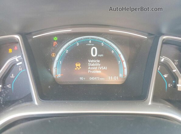 JHMFC1F75JX019582 2018 HONDA CIVIC Blue Սարքավորումների վահանակի տեսք