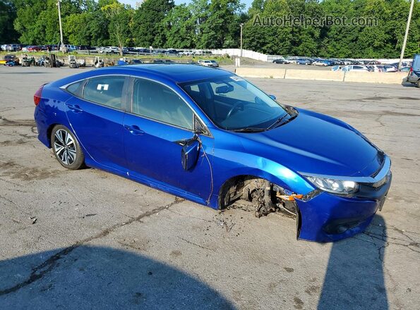 JHMFC1F77JX037744 2018 HONDA CIVIC Blue წინა მარჯვენა