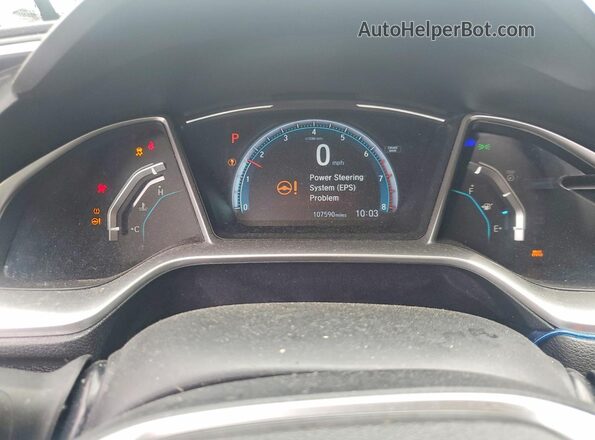 JHMFC1F79JX030441 2018 HONDA CIVIC White Вид щитка приладів
