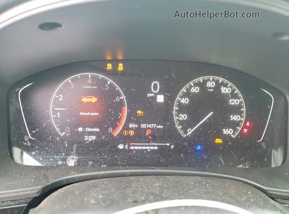 JHMFE1F70NX000180 2022 HONDA CIVIC Gray ხელსაწყოთა პანელის ხედი
