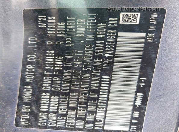 JHMFE1F70NX000180 2022 HONDA CIVIC Gray ძრავის განყოფილების ხედი