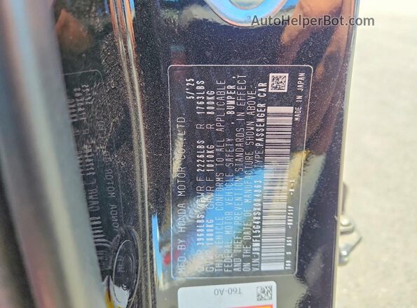 JHMFL5G48SX004863 2025 HONDA CIVIC Black Widok komory silnika