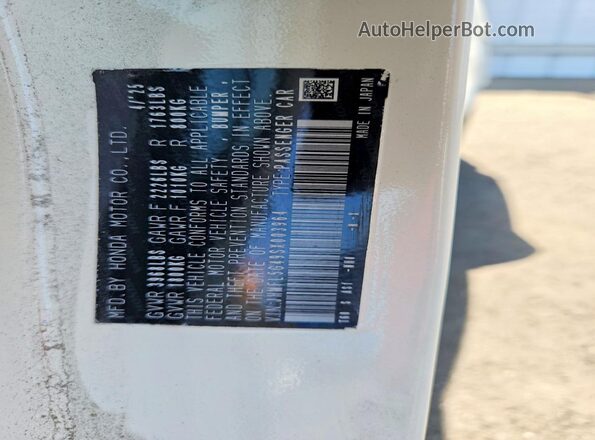 JHMFL5G49SX003964 2025 HONDA CIVIC White Vista del compartimento del motor
