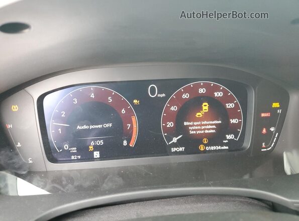 JHMFL5G4XS000264 2025 HONDA CIVIC White Սարքավորումների վահանակի տեսք