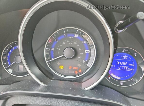 JHMGK5H56GS013855 2016 HONDA FIT Blue Вид щитка приладів