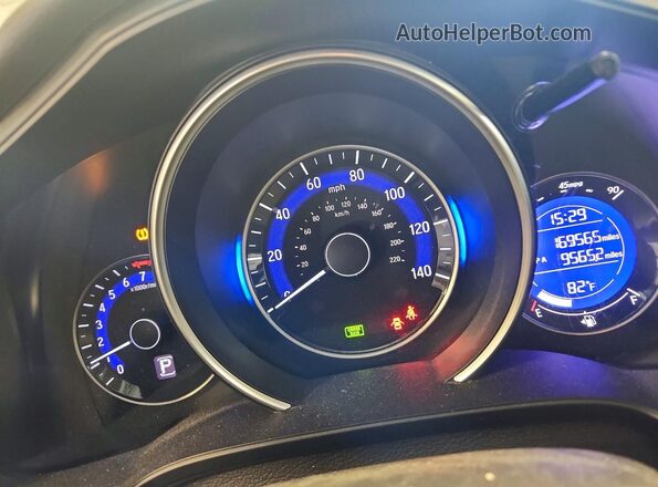 JHMGK5H57GS004890 2016 HONDA FIT Red Widok zestawu wskaźników