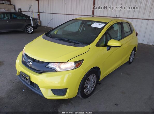 JHMGK5H5XGS009243 2016 HONDA FIT Yellow Առջևի ձախ երեք քառորդ տեսարան