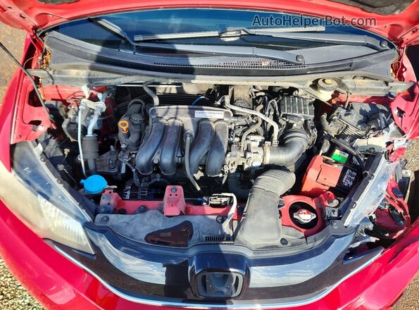 JHMGK5H70GS003498 2016 HONDA FIT Red უკანა სალონის ხედი