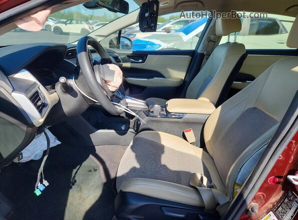 JHMZC5F12JC021930 2018 HONDA CLARITY Maroon Вид салону спереду