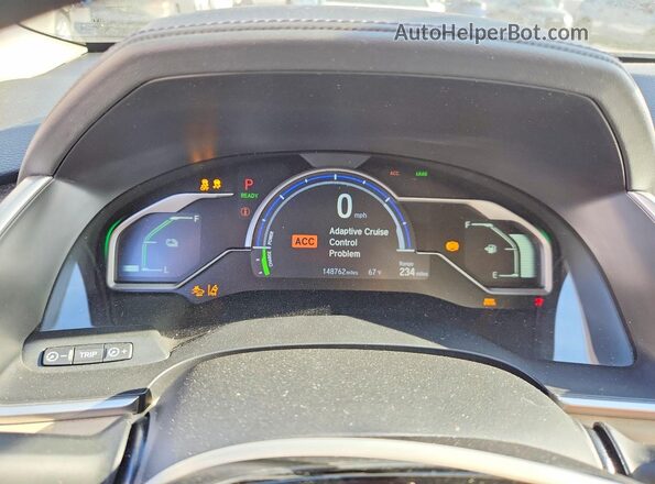 JHMZC5F12KC005826 2019 HONDA CLARITY Burgundy Instrument cluster view