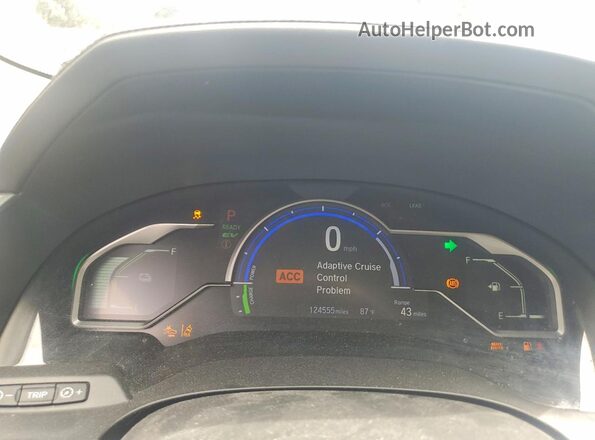 JHMZC5F13KC005754 2019 HONDA CLARITY Gray Вид щитка приладів