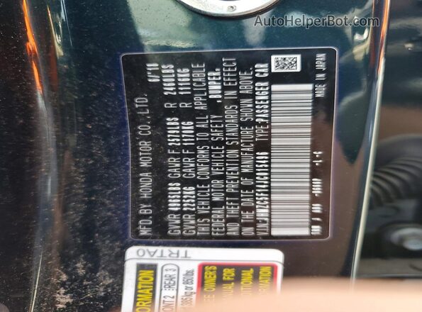 JHMZC5F14JC015496 2018 HONDA CLARITY Blue Вид підкапотного простору