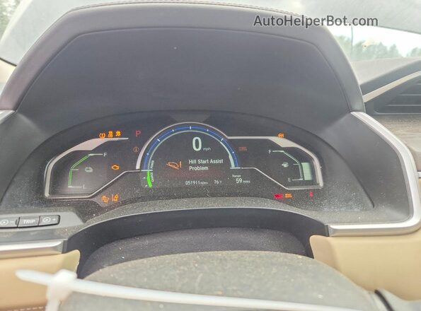 JHMZC5F14JC015496 2018 HONDA CLARITY Blue Вид щитка приладів