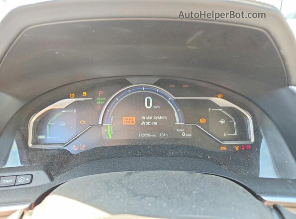 JHMZC5F15JC008394 2018 HONDA CLARITY Green ხელსაწყოთა პანელის ხედი