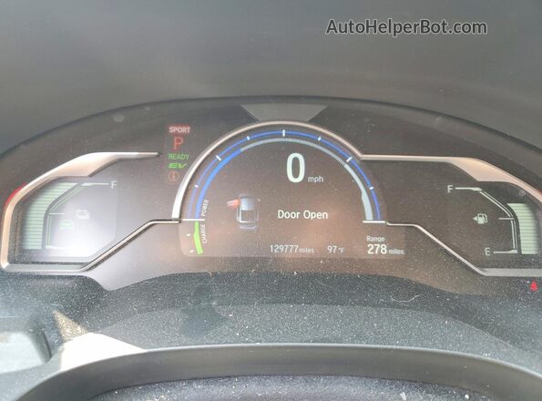 JHMZC5F17JC010535 2018 HONDA CLARITY White Widok zestawu wskaźników