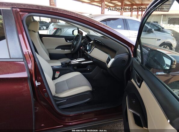 JHMZC5F19JC004638 2018 HONDA CLARITY Burgundy Widok wnętrza z przodu